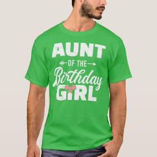 T-shirt La tante de la fille d'anniversaire jumelée à la f