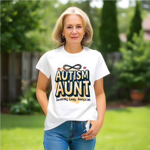 T-shirt La tante de l'autisme : Soutenir, aimer, défendre