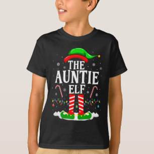 T-shirt La Tante Elfe Drôle Jeu de Noël Elf Correspondant 