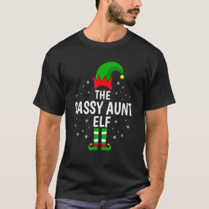 T-shirt La Tante Sassy Elf Correspondance Famille Drôle de