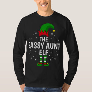 T-shirt La Tante Sassy Elf Matching Famille Fantastique No