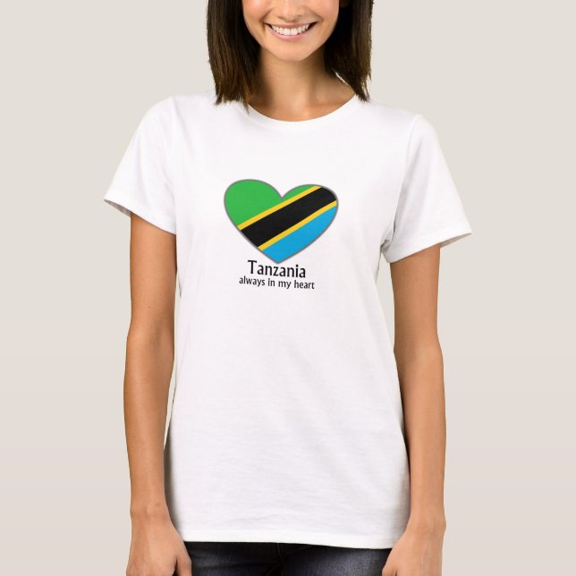 T-shirt La Tanzanie toujours dans ma femme de coeur (Devant)
