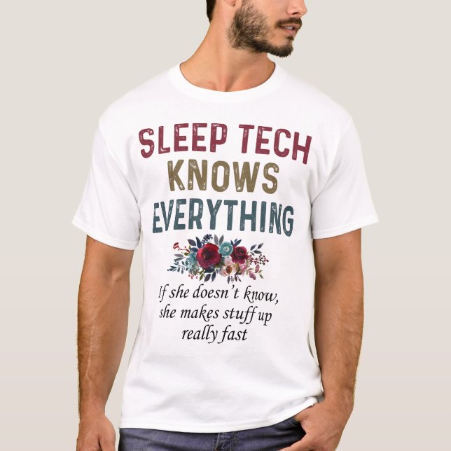 T-shirt La technologie du sommeil sait tout (Devant)