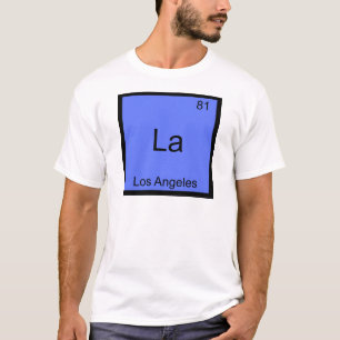 T-shirt La - Tee du symbole de l'élément chimique de la vi