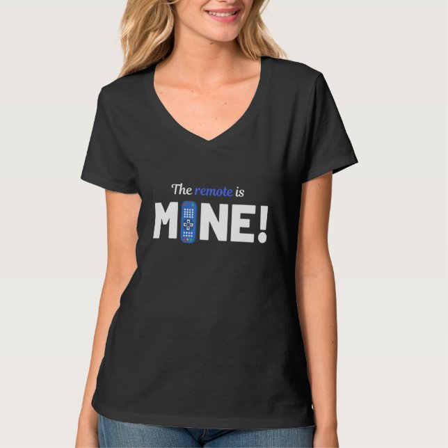 T-shirt La Télécommande Est La Mienne Lutte Sur La Télécom (Devant)