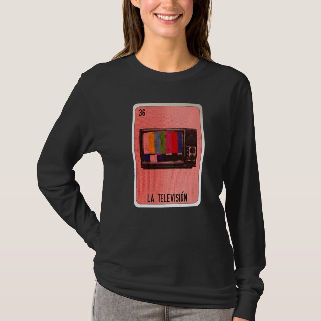T-shirt La Television Mexican Slang Lottery Bingo Cards   (Devant)