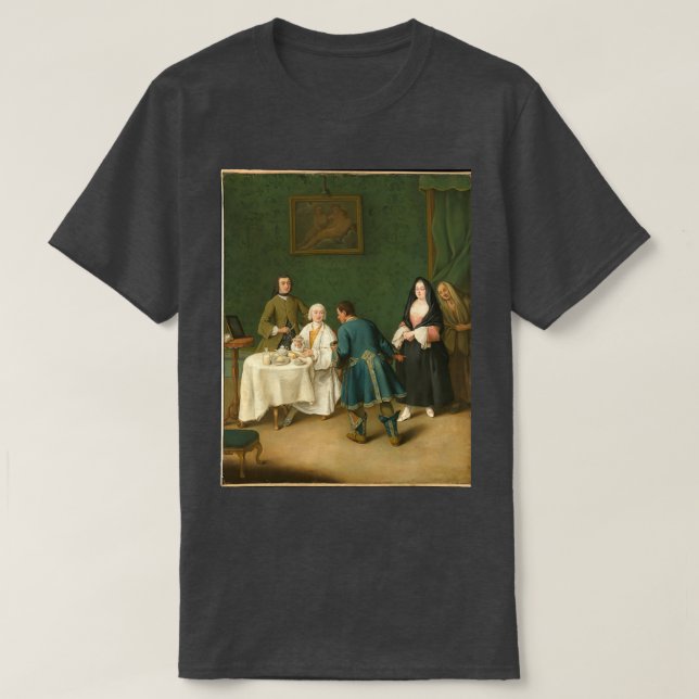 T-shirt La tentation 1746 par Pietro Longhi Pietro Falca (Design devant)