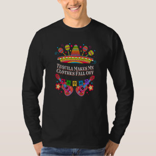 T-shirt La tequila fait tomber mes vêtements  Humour mexic