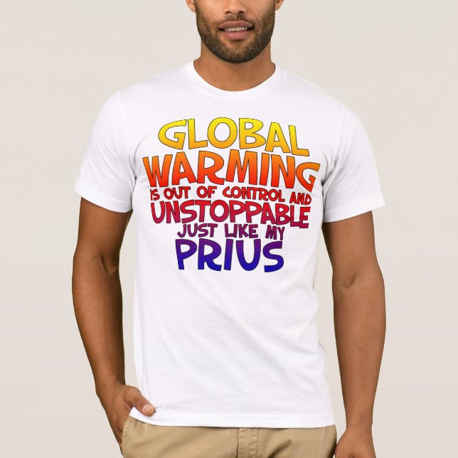 T-shirt La terre contre Prius (Devant)