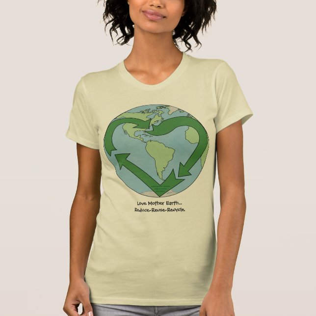 T-shirt La terre d'amour - réutilisez (Devant)