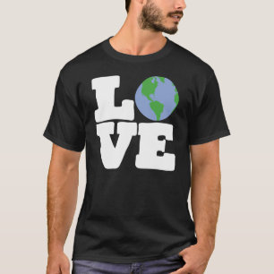 T-shirt La terre d'AMOUR (texte blanc)