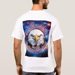 T-shirt La Terre De La Liberté Maison Brown Eagle Feux D'A