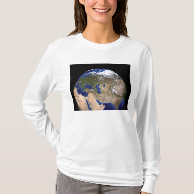 T-shirt La Terre de la prochaine génération de marbre bleu (Devant)