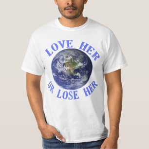 T-shirt La terre de planète, l'aiment ou perdent ses