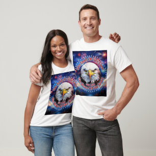 T-shirt La Terre Des Hommes Libres Feu D'artifice Aigle Br