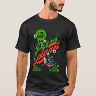 T-shirt La terre drôle est la meilleure pizza planète Alie