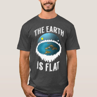 T-shirt La terre est chemise plate et plate de la terre