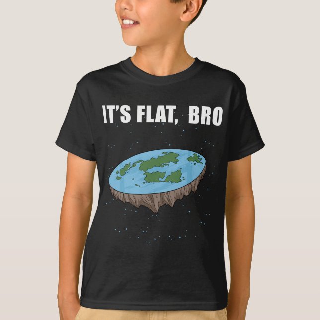 T-shirt La Terre est plat cadeaux C'est plat Bro Ice Wall  (Devant)