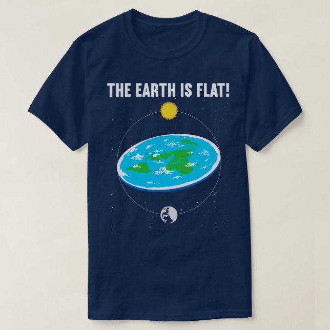 T-shirt La Terre est plate 1 (Design devant)