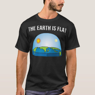T-shirt La Terre Est Plate Terre Société Flat Terre Plat T