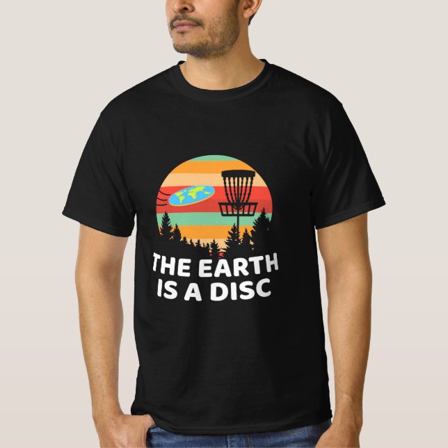 T-shirt La Terre Est Un Disque Golf (Devant)