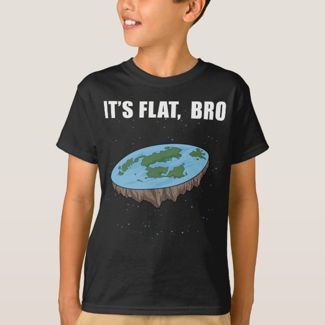 T-shirt La Terre est un don plat C'est une Terre plate (Devant)