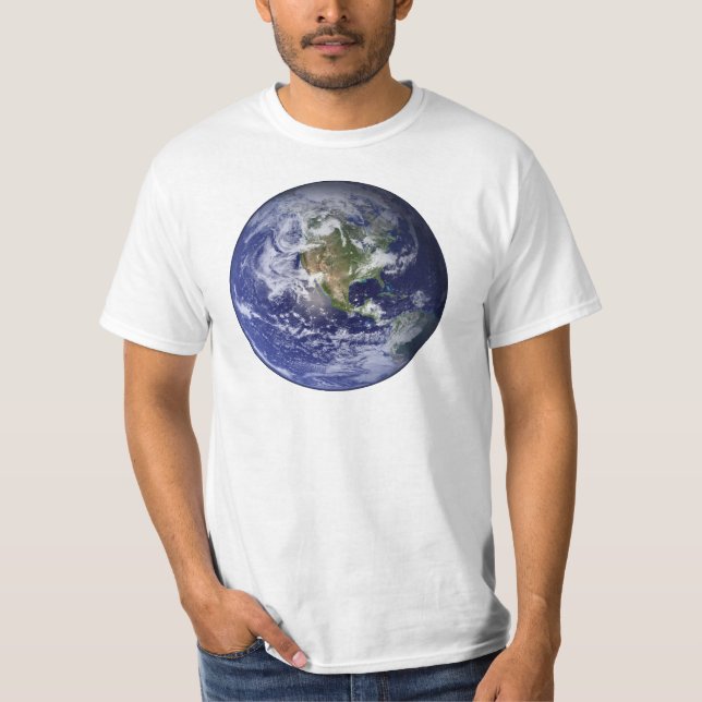 T-shirt La terre - hémisphère de l'ouest (Devant)