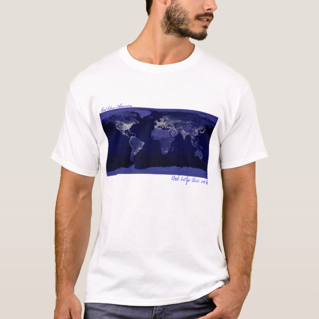 T-shirt La terre la nuit (Devant)