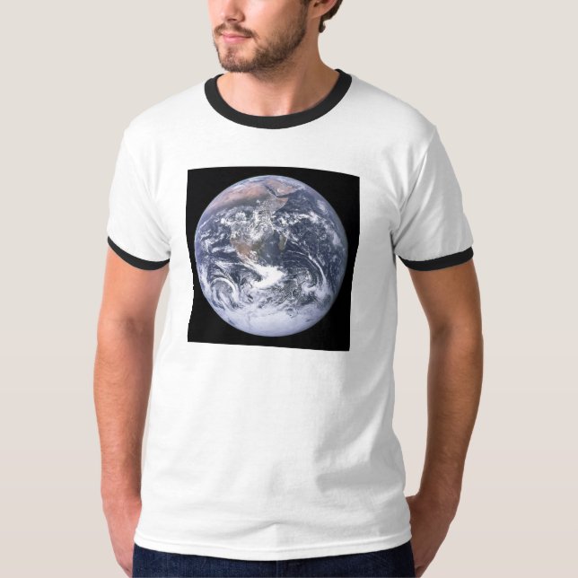 T-shirt La Terre "Marbre Bleu" semble d'Apollo 17 (Devant)