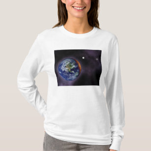 T-shirt La Terre montrée aux bords extérieurs