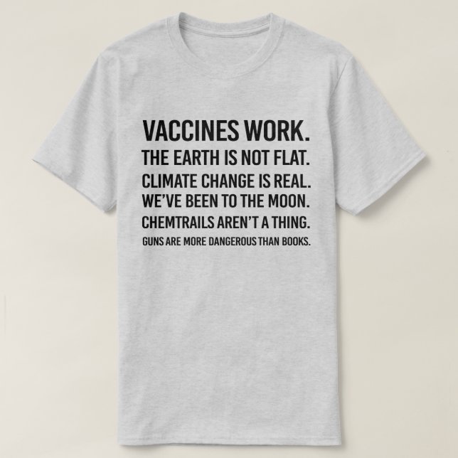 T-shirt La terre n'est pas plate et le changement climatiq (Design devant)