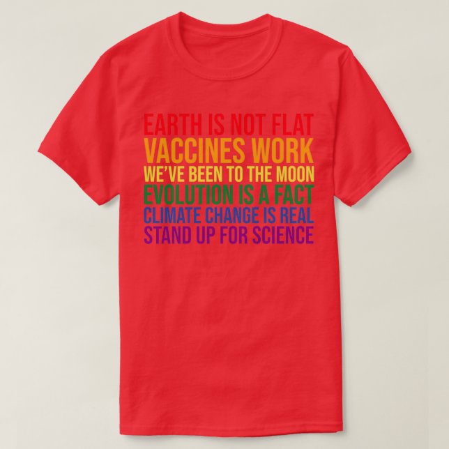 T-shirt La Terre n'est pas un vaccin plat qui fonctionne (Design devant)
