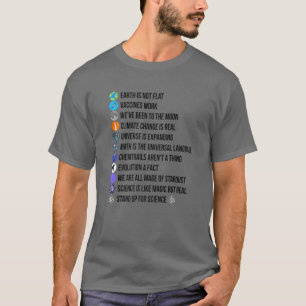 T-shirt La Terre n'est pas une science plate est un vrai s