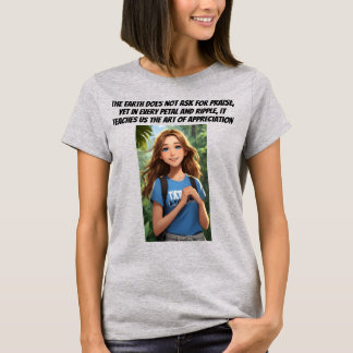 T-shirt La terre nous enseigne l'art de l'appréciation
