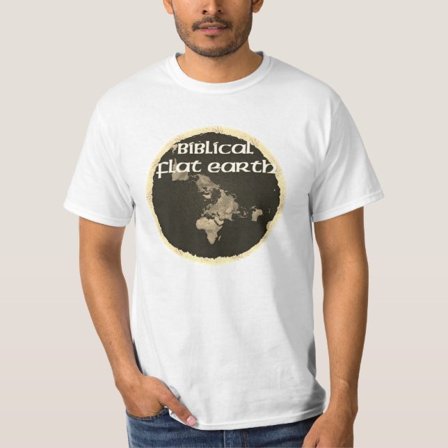 T-shirt La terre plate biblique (Devant)