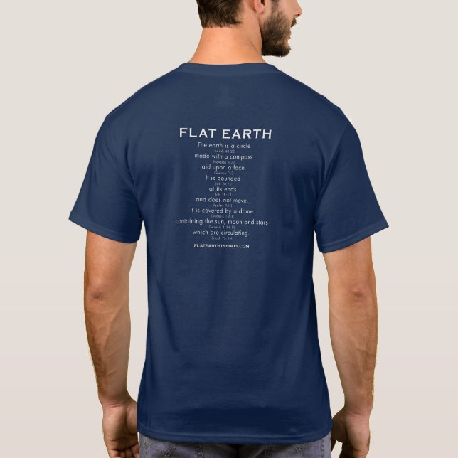 T-shirt La terre plate - CRIQUÉE ! avec des écritures (Dos)