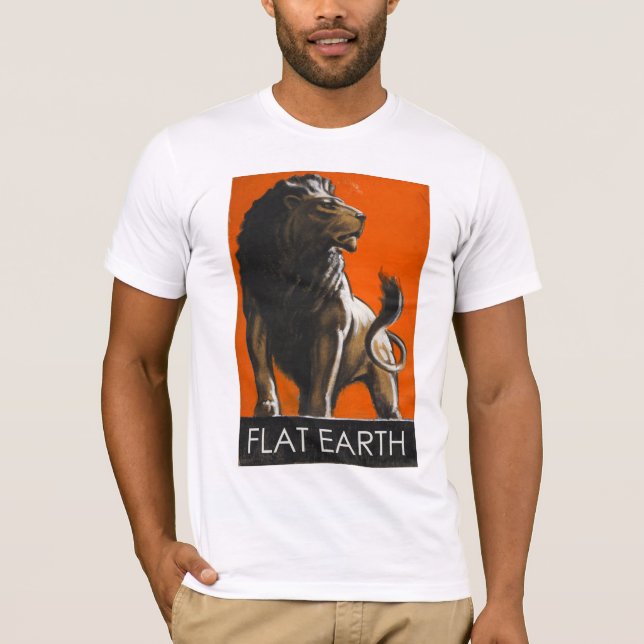 T-shirt La terre plate - LION (Devant)