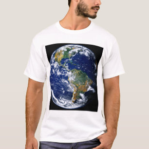 T-shirt La Terre Pleine Montre Les Amériques
