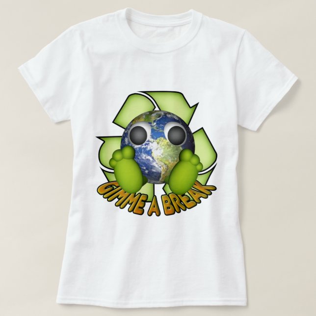 T-shirt La terre propre - réutilisez (Design devant)