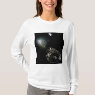 T-shirt La terre, un objet de manière laiteuse