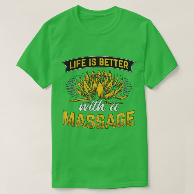 T-shirt La thérapie de massage améliore la qualité de vie  (Design devant)