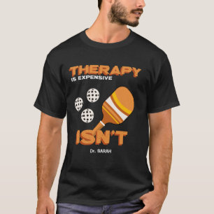 T-shirt LA THÉRAPIE EST CHÈRE. ACCRO AU PICKLEBALL pickleb