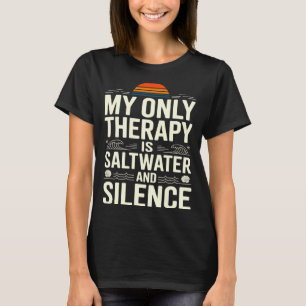 T-shirt La thérapie est r et Silence Beach tenue décontrac