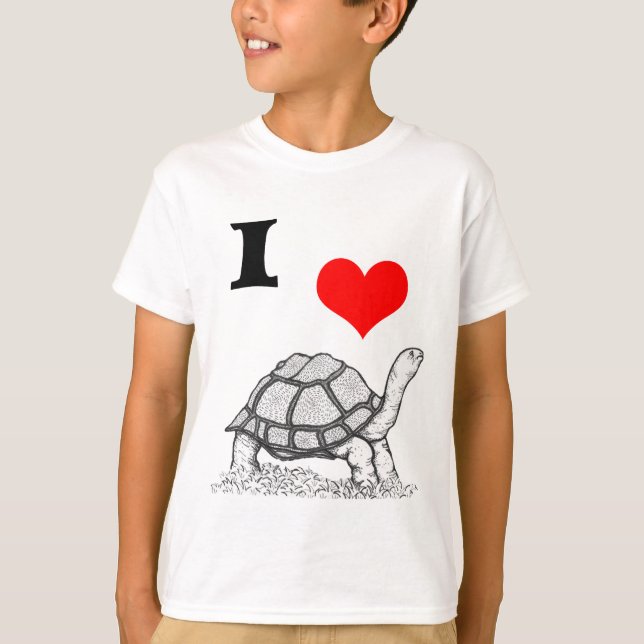 T-shirt La tortue badine la pièce en t (Devant)