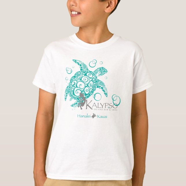 T-shirt La tortue de mer de Kalypso Shell dansent (Devant)