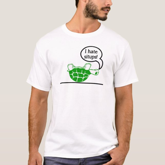 T-shirt La tortue déteste le Situps (Devant)