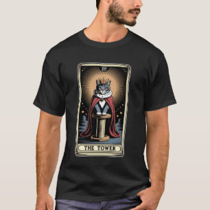 T-shirt La tour Carte de tarot Mystique Griffoir pour chat