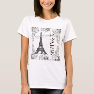 T-shirt La Tour Eiffel et les manuscrits de Paris