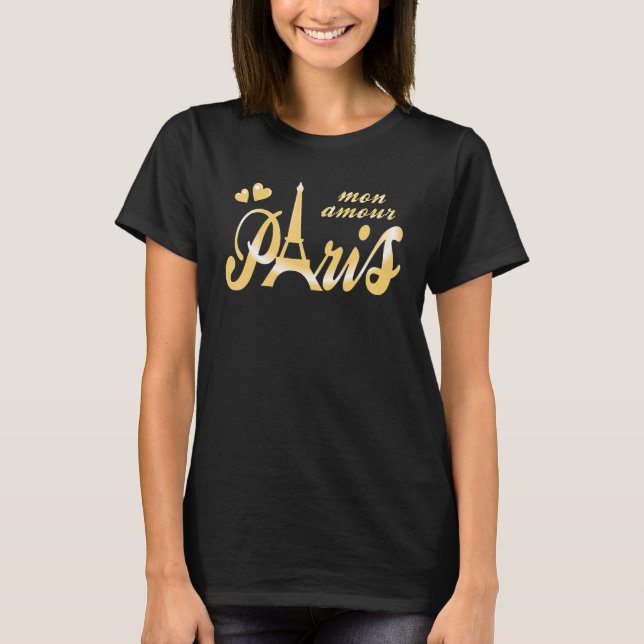 T-shirt La Tour Eiffel Un point de repère Paris-Un point d (Devant)