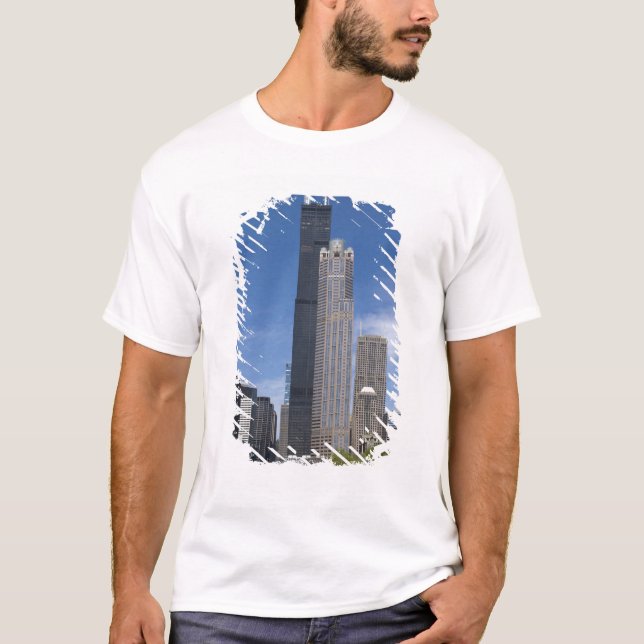 T-shirt La tour Willis (autrefois la tour Sears) se profil (Devant)